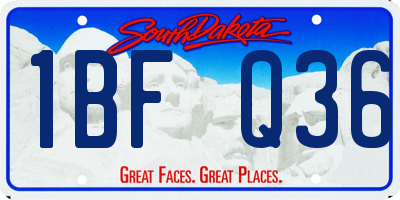 SD license plate 1BFQ36