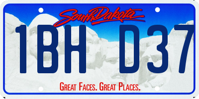 SD license plate 1BHD37