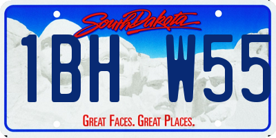 SD license plate 1BHW55