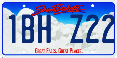 SD license plate 1BHZ22