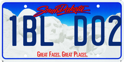SD license plate 1BLD02