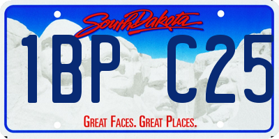 SD license plate 1BPC25
