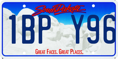 SD license plate 1BPY96