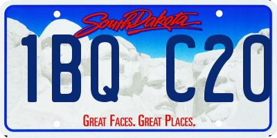 SD license plate 1BQC20