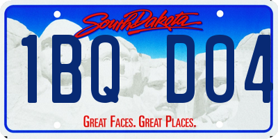 SD license plate 1BQD04