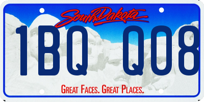 SD license plate 1BQQ08