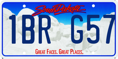 SD license plate 1BRG57