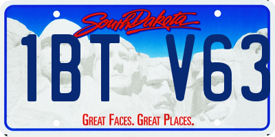 SD license plate 1BTV63