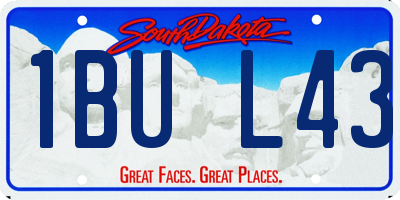 SD license plate 1BUL43