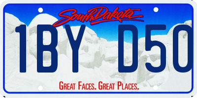 SD license plate 1BYD50
