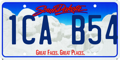 SD license plate 1CAB54