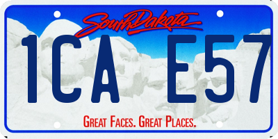 SD license plate 1CAE57