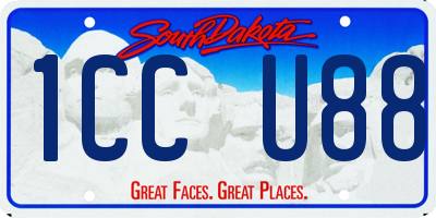 SD license plate 1CCU88