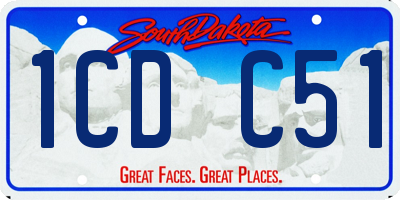 SD license plate 1CDC51