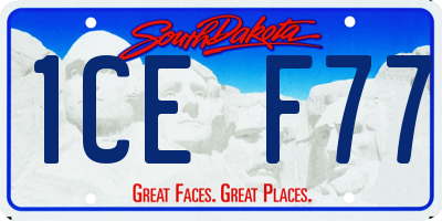 SD license plate 1CEF77