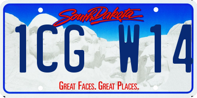 SD license plate 1CGW14