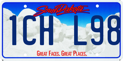 SD license plate 1CHL98