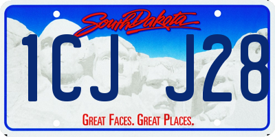 SD license plate 1CJJ28