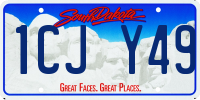 SD license plate 1CJY49