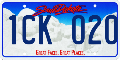 SD license plate 1CKO20