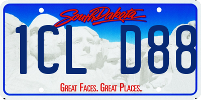 SD license plate 1CLD88