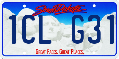 SD license plate 1CLG31
