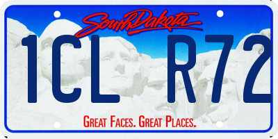 SD license plate 1CLR72