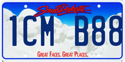 SD license plate 1CMB88