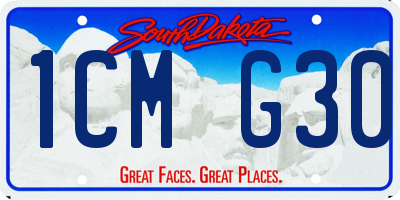 SD license plate 1CMG30