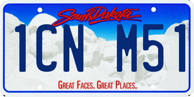 SD license plate 1CNM51