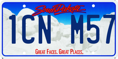 SD license plate 1CNM57