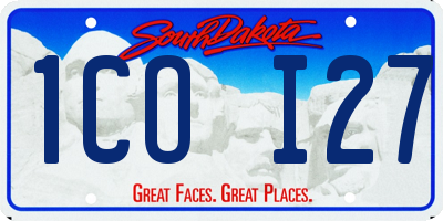 SD license plate 1COI27