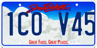 SD license plate 1COV45