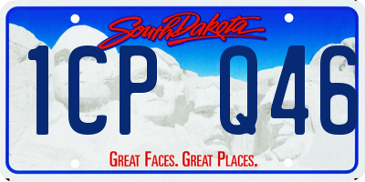 SD license plate 1CPQ46