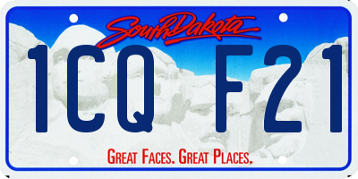SD license plate 1CQF21