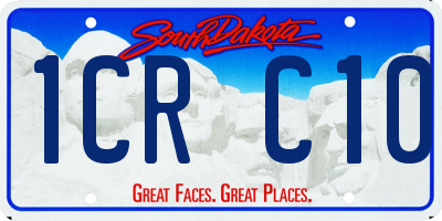 SD license plate 1CRC10