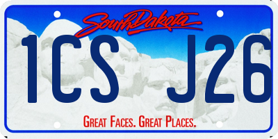 SD license plate 1CSJ26