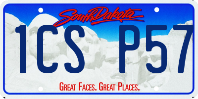 SD license plate 1CSP57