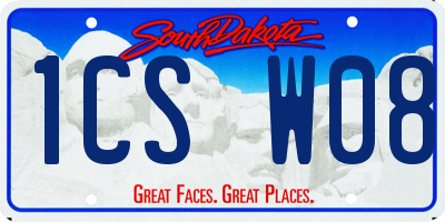 SD license plate 1CSW08