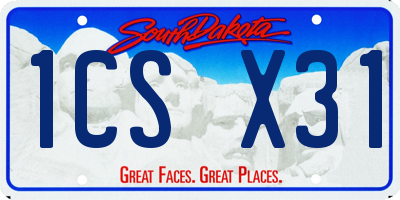 SD license plate 1CSX31