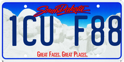 SD license plate 1CUF88