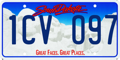 SD license plate 1CVO97