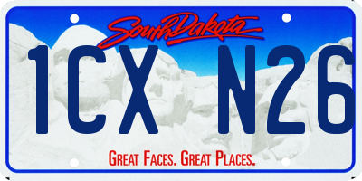 SD license plate 1CXN26