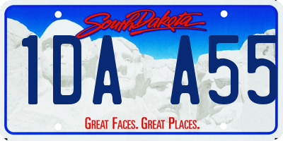SD license plate 1DAA55