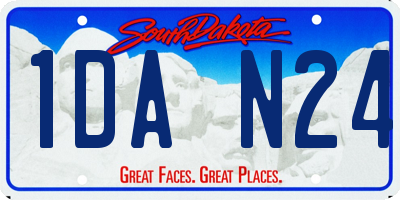 SD license plate 1DAN24