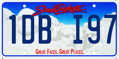 SD license plate 1DBI97
