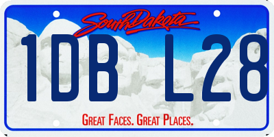 SD license plate 1DBL28