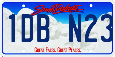 SD license plate 1DBN23