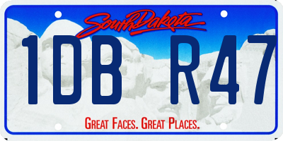 SD license plate 1DBR47