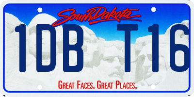 SD license plate 1DBT16